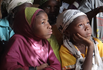 Schoolgirls in school for descent based communities in Niger